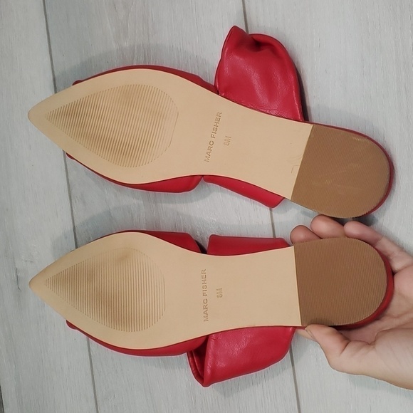 Marc Fisher Women Satera Red Pointed Toe Flats Loafer shoes sz 8M - Picture 11 of 13